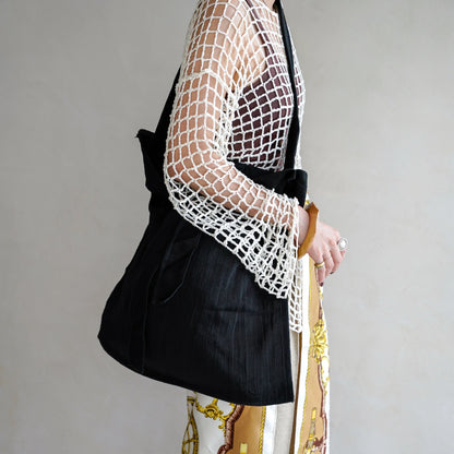 MARY INSIDE OUT TOTE - L / CERATO BRIGHT BLACK