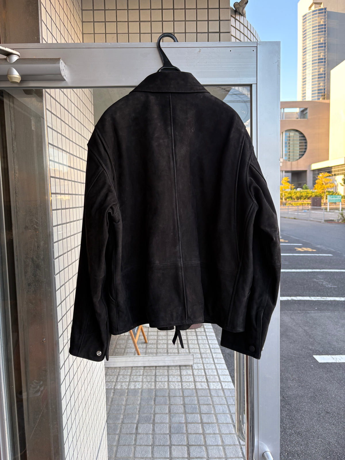 SH-82-C-NUBUCK-6 WORK JACKET BLACK