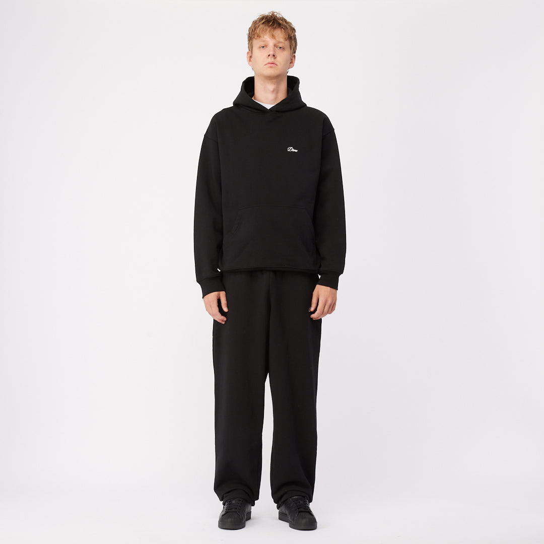 Cursive Small Logo Hoodie Black