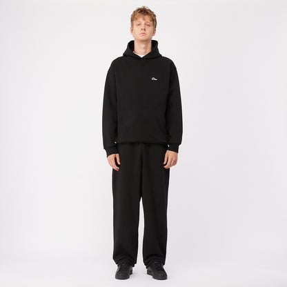 Cursive Small Logo Hoodie Black