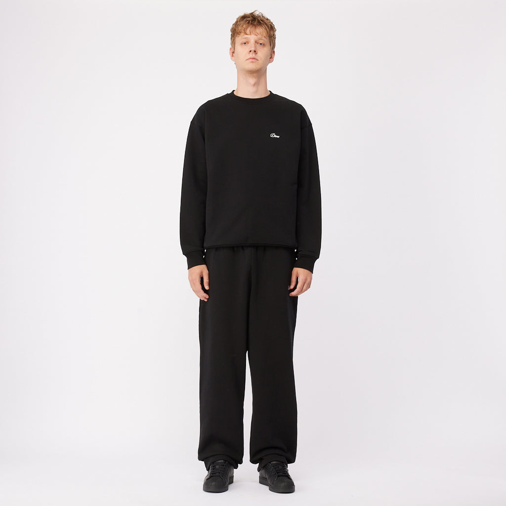 Cursive Small Logo Crewneck BLACK