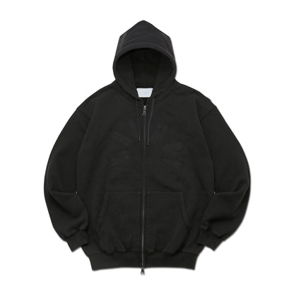 FADED ARCH LOGO ZIP HOODIE BLACK