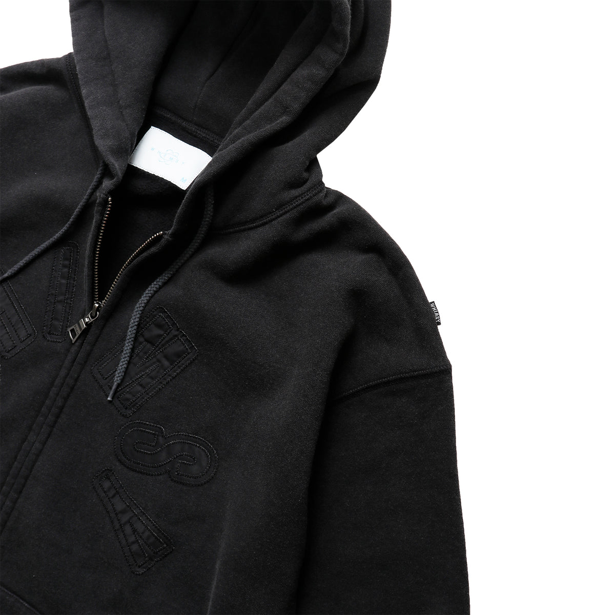 FADED ARCH LOGO ZIP HOODIE BLACK
