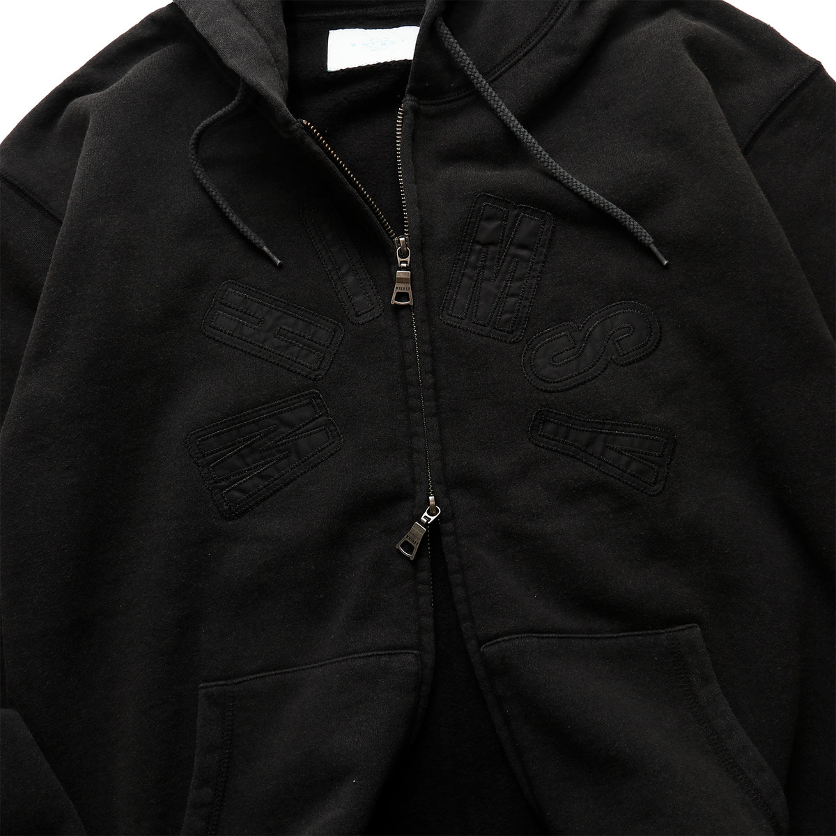 FADED ARCH LOGO ZIP HOODIE BLACK