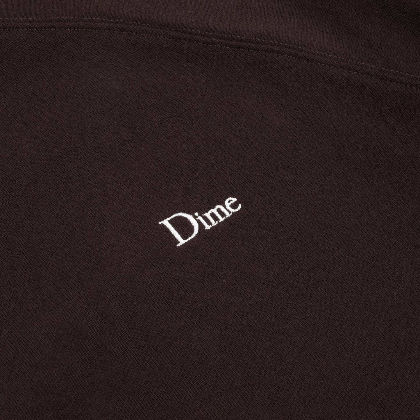 Classic Small Logo Zip Hoodie Dark Brown