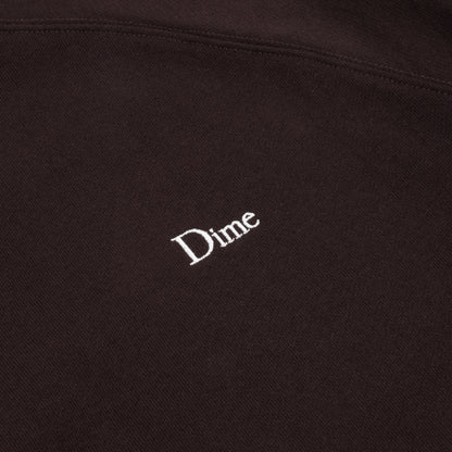 Classic Small Logo Zip Hoodie Dark Brown