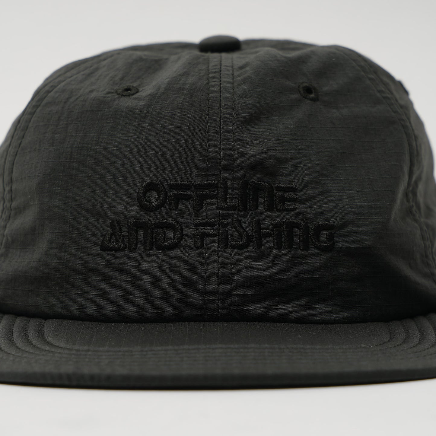GB26FW-001 SOFT BRIM 6 PANEL CAP w/ CHIN STRAP (OFFLINE) BLACK