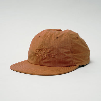 GB26FW-001 SOFT BRIM 6 PANEL CAP w/ CHIN STRAP (OFFLINE) ORANGE