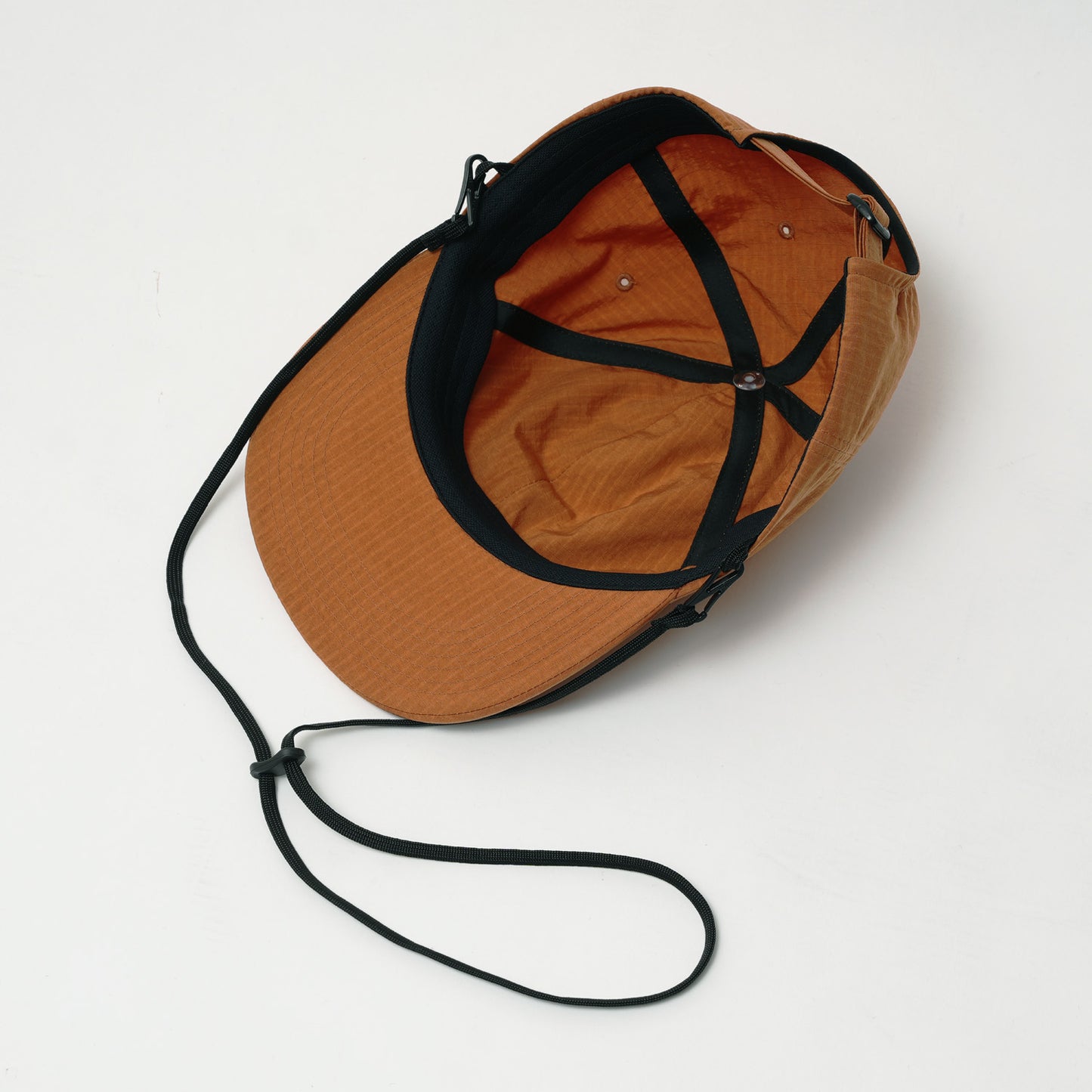 GB26FW-001 SOFT BRIM 6 PANEL CAP w/ CHIN STRAP (OFFLINE) ORANGE