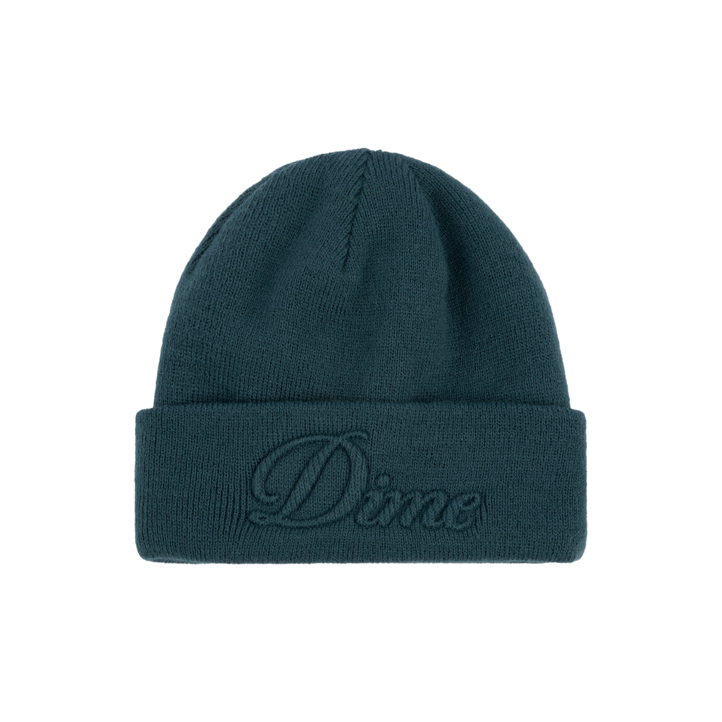 Cursive Fold Beanie TEAL
