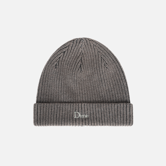 Rib Fold Beanie Dark Gray