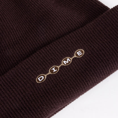 Space Fold Beanie Dark Brown