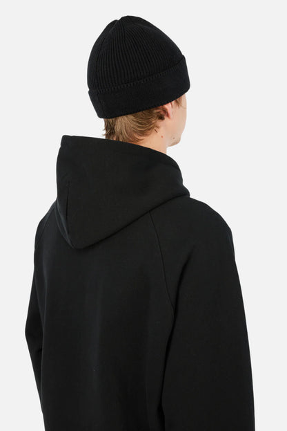 Cursive Rib Beanie Black