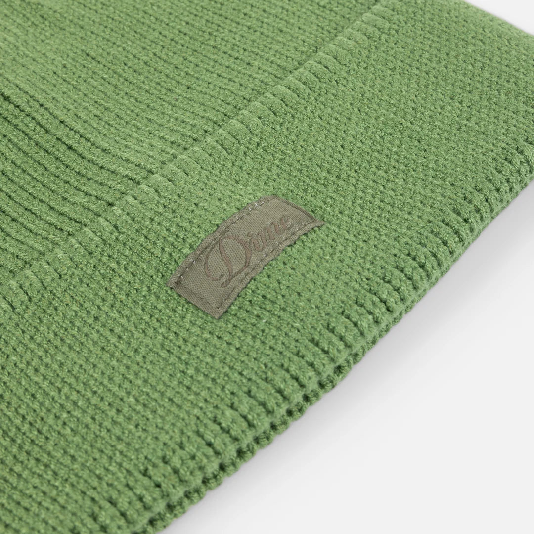 Cursive Rib Beanie Khaki Green