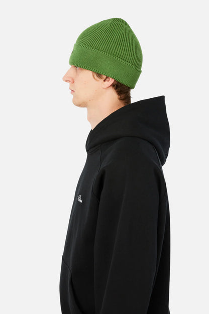 Cursive Rib Beanie Khaki Green