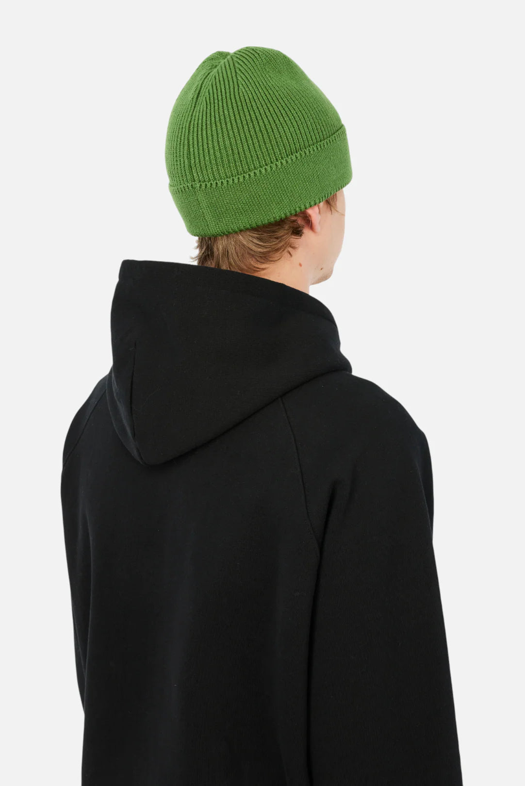 Cursive Rib Beanie Khaki Green