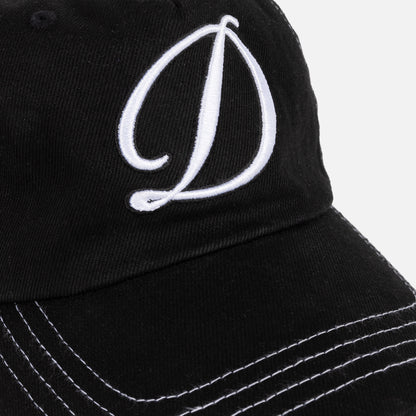 Cursive Denim Worker Cap	Black Washed