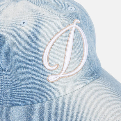 Cursive Denim Worker Cap	Blue Washed