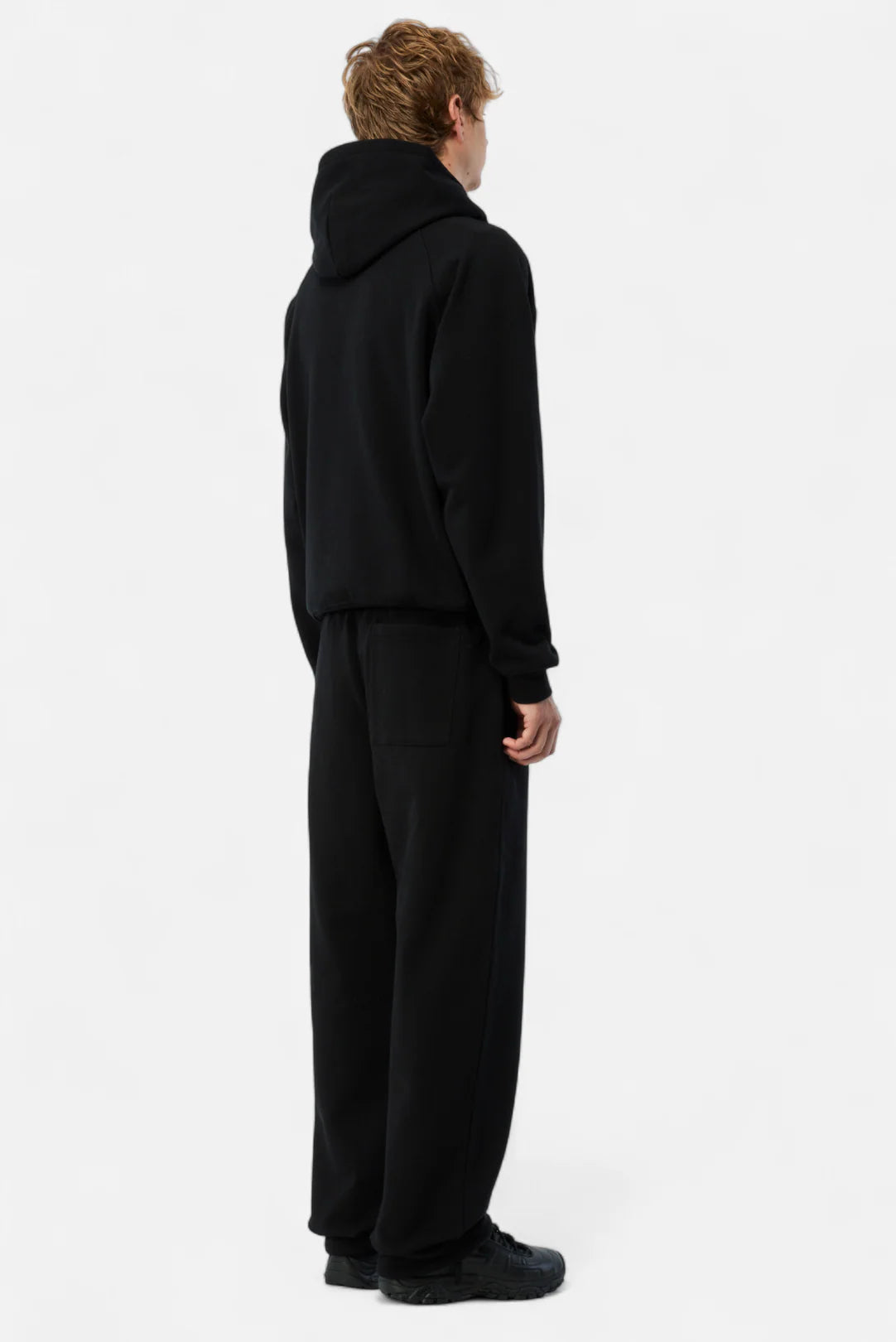 Cursive Small Logo Hoodie Black