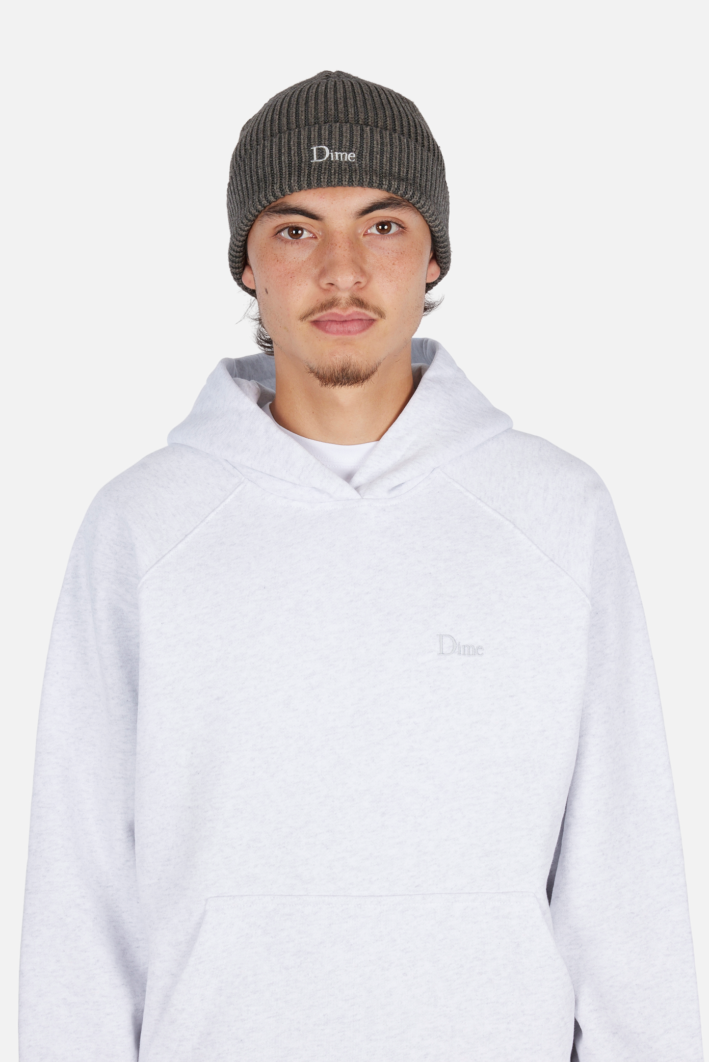 Rib Fold Beanie Dark Gray