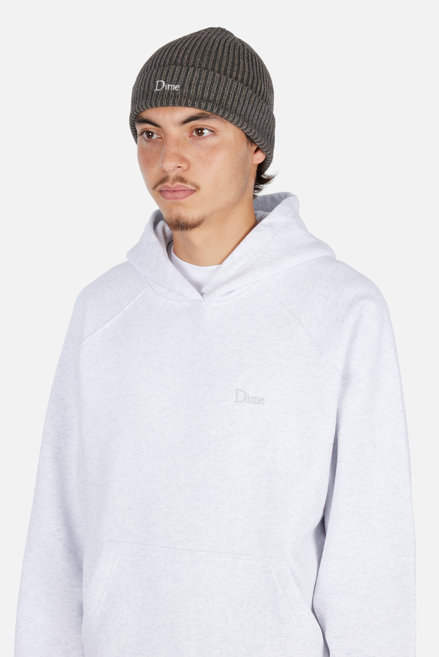 Rib Fold Beanie Dark Gray