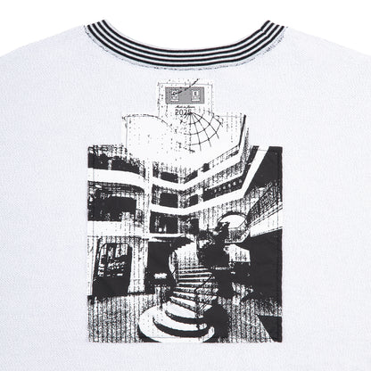 CES28CS04 LIPS DISPLAY CREW NECK GREY