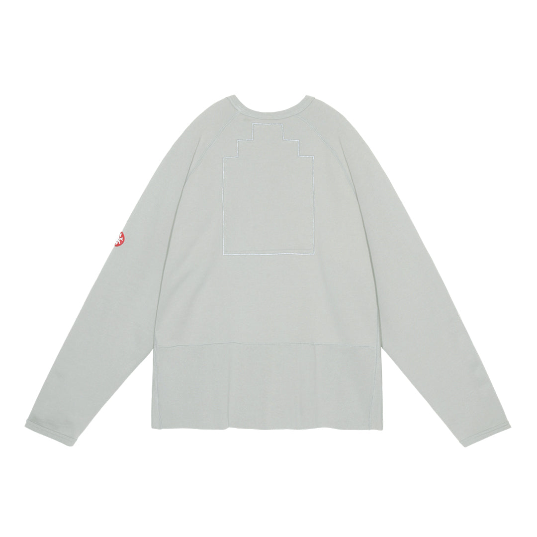 CES28CS06 HALF PANEL RIB CREW NECK KHAKI