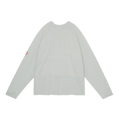 CES28CS06 HALF PANEL RIB CREW NECK KHAKI