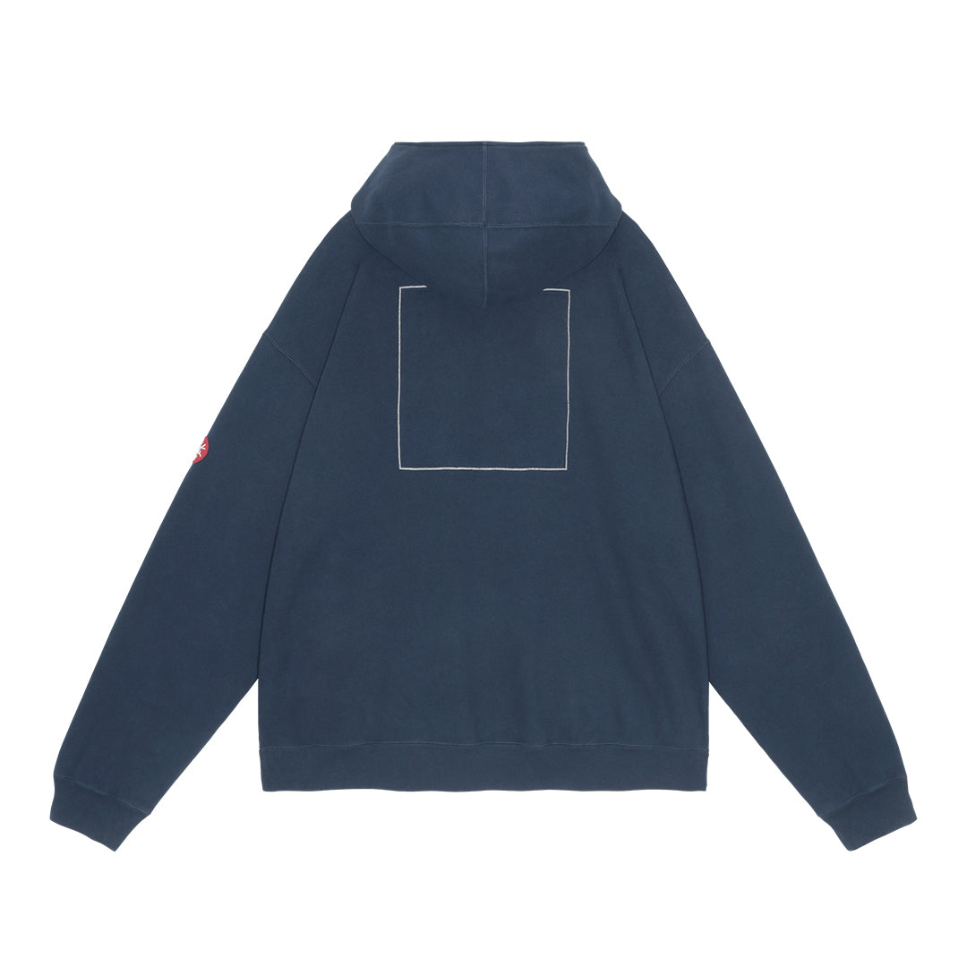 CES28CS17 NECK SNAP DBL KNIT HOODY NAVY
