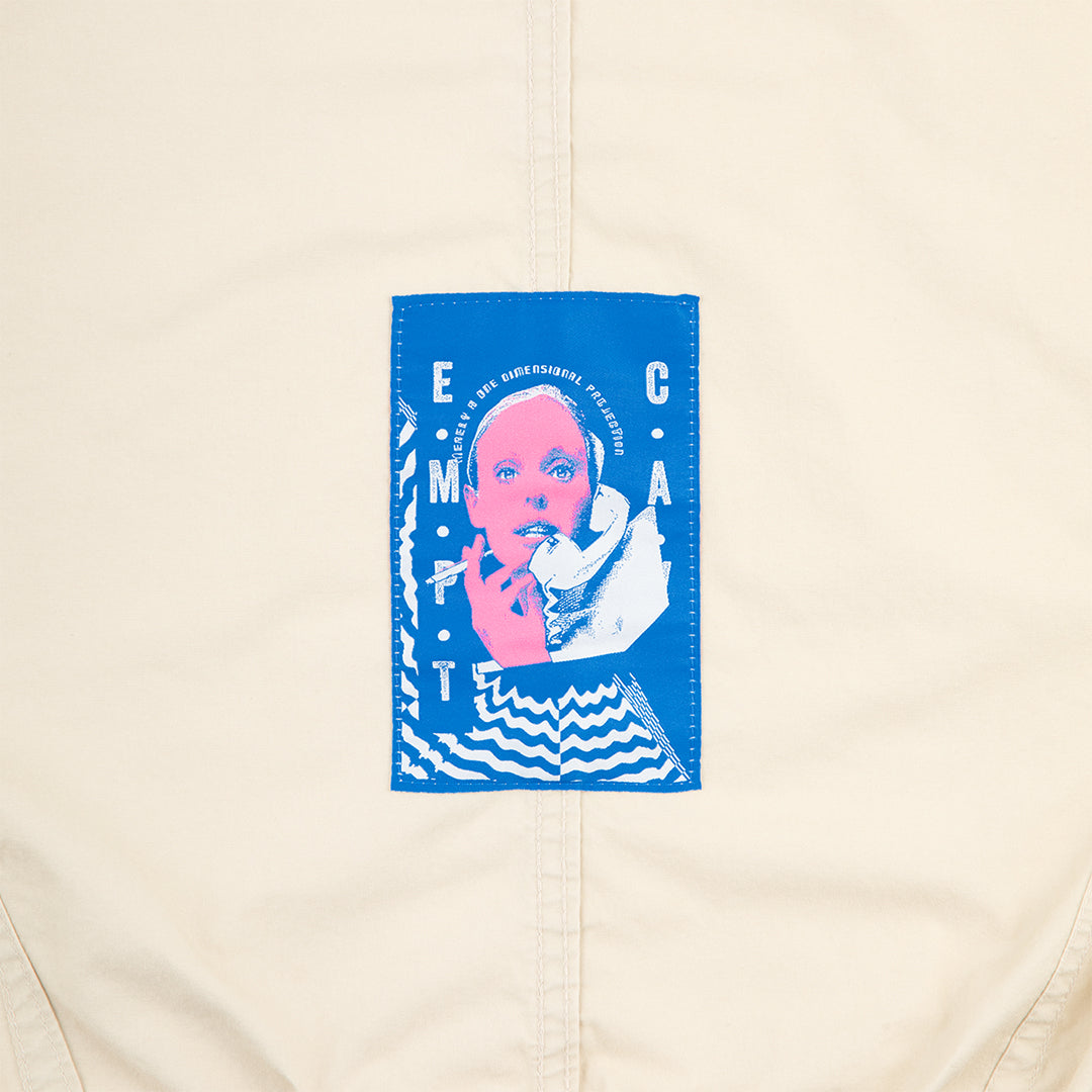 CES28JK14 WASHED COTTON LIGHT ZIP JACKET BEIGE