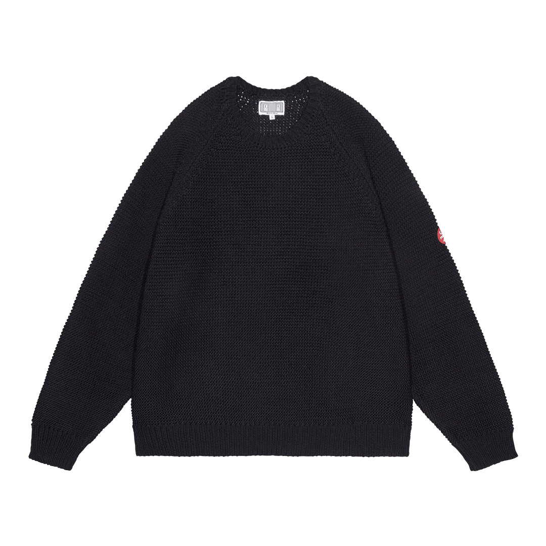 CES28KN04 RAGLAN SLEEVE COTTON KNIT BLACK
