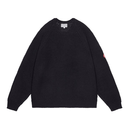 CES28KN04 RAGLAN SLEEVE COTTON KNIT BLACK