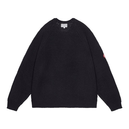 CES28KN04 RAGLAN SLEEVE COTTON KNIT BLACK