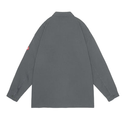 CES28SH04 WELT POCKETS BIG SHIRT CHARCOAL