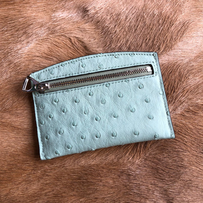 CRISTY SMART CARD WLT / OSTRICH MINT