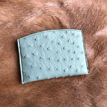 CRISTY SMART CARD WLT / OSTRICH MINT