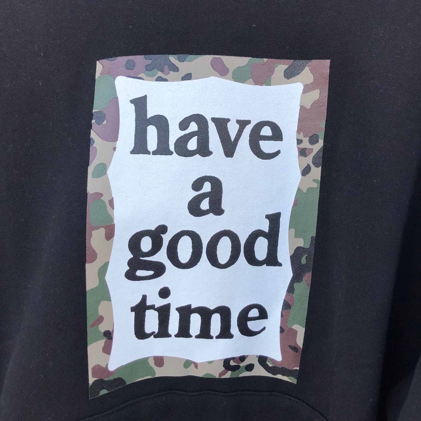 CAMO FRAME PULLOVER HOODIE FL BLACK