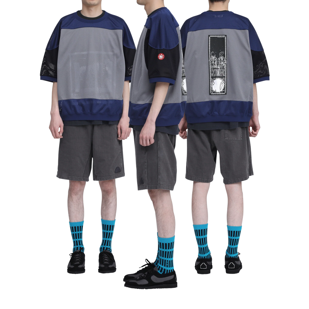 CES30CS23 MD Temporal Distortion MESH SS TOP NAVY