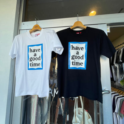 BLUE FRAME S/S TEE BLACK