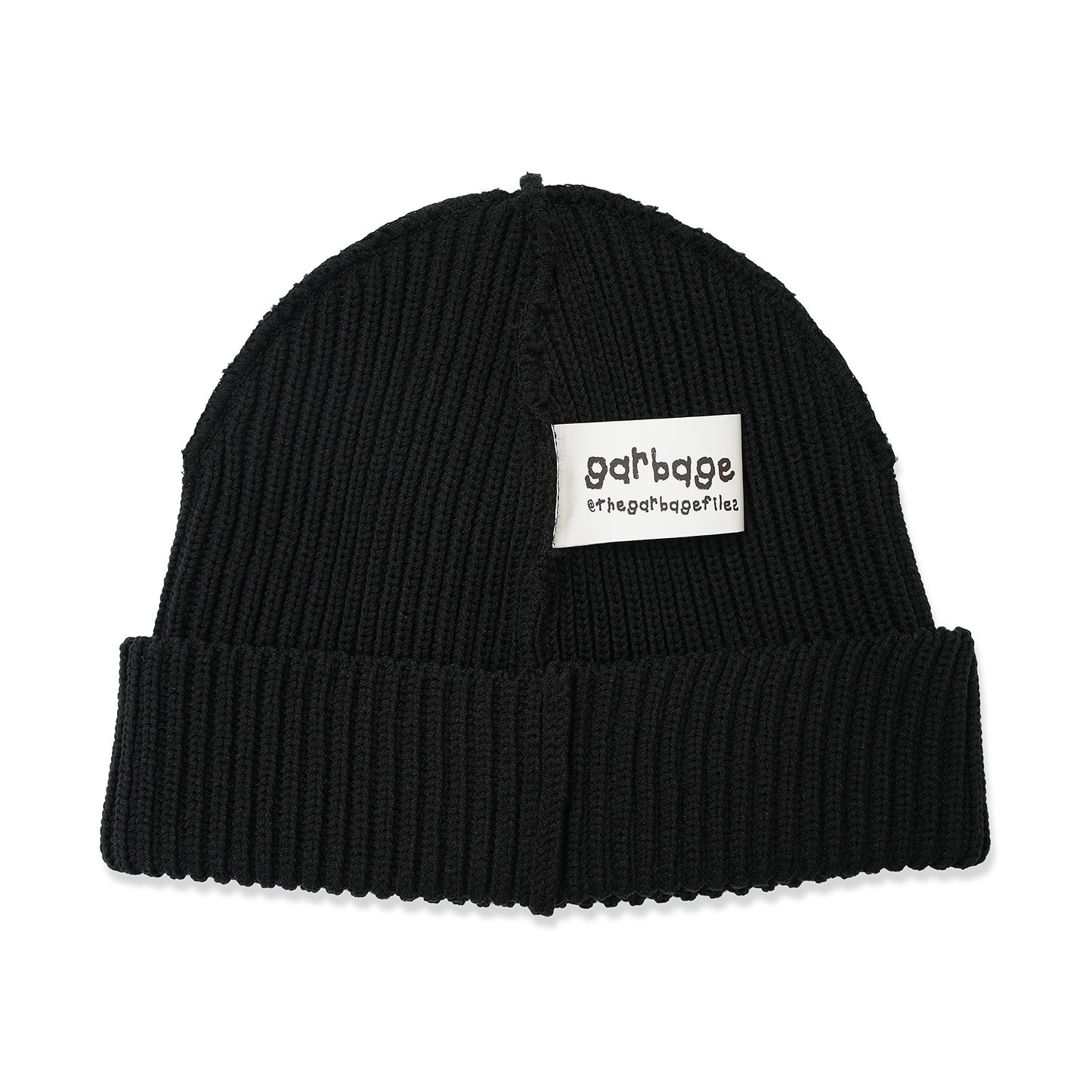 INSIDE OUT CUFF BEANIE BLACK (BLACK EMB)