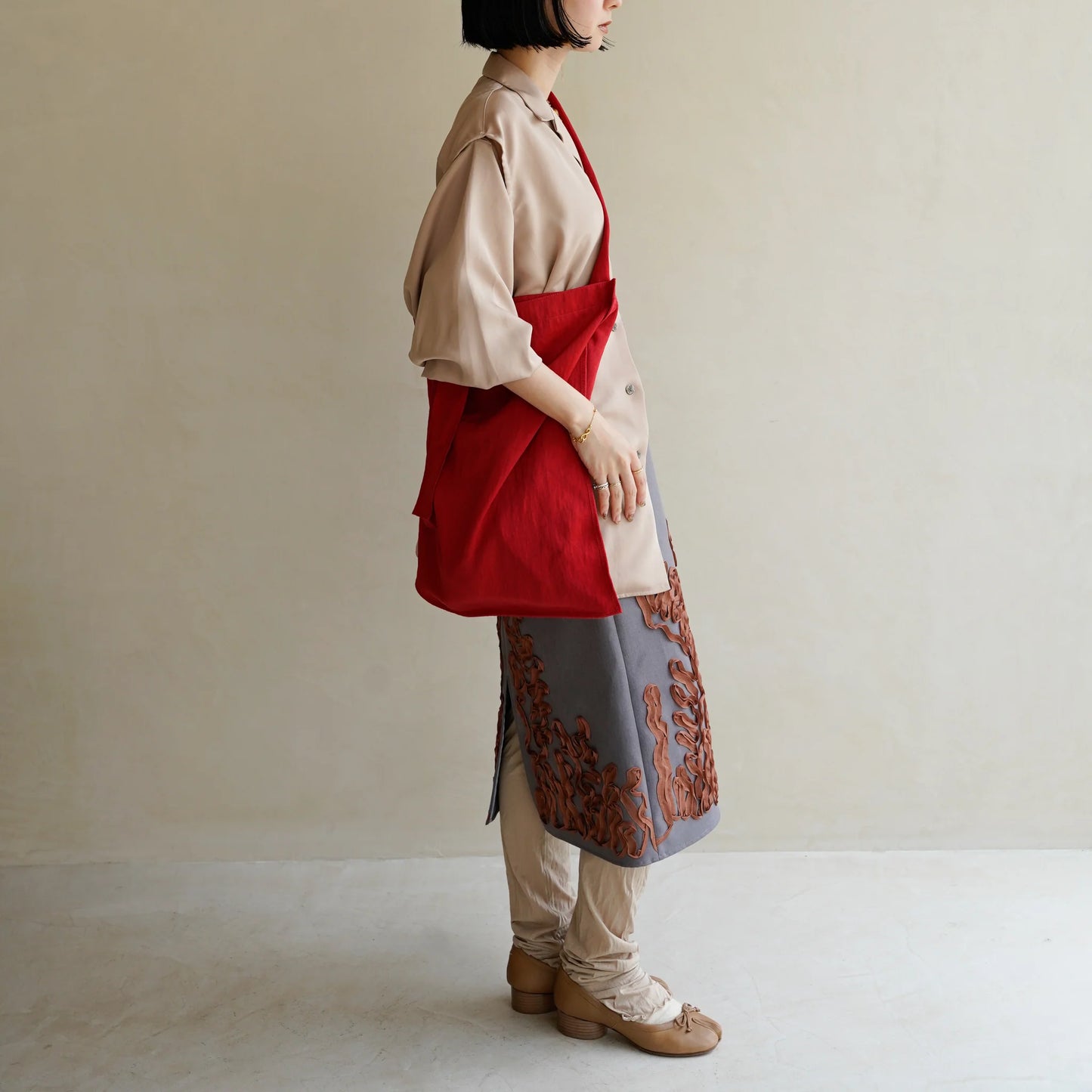 MARY INSIDE OUT TOTE - L / CERATO BRIGHT BLACK