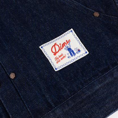 Pleated Denim Jacket Indigo