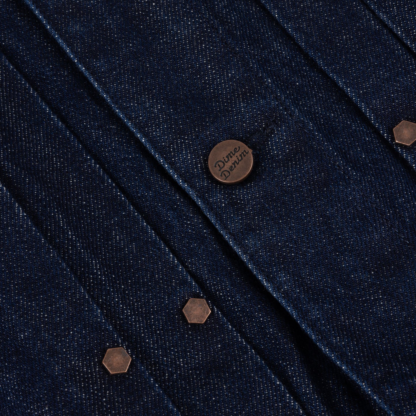 Pleated Denim Jacket Indigo