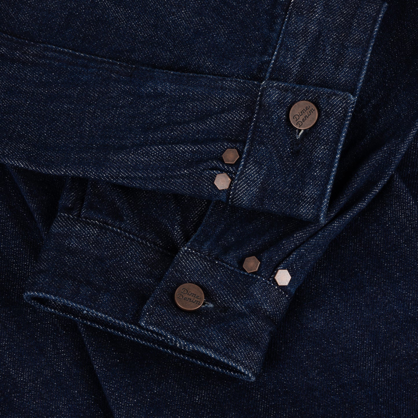 Pleated Denim Jacket Indigo
