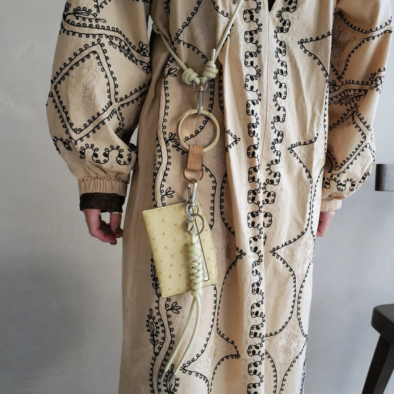 CRISTY SMART CARD WLT / OSTRICH MINT