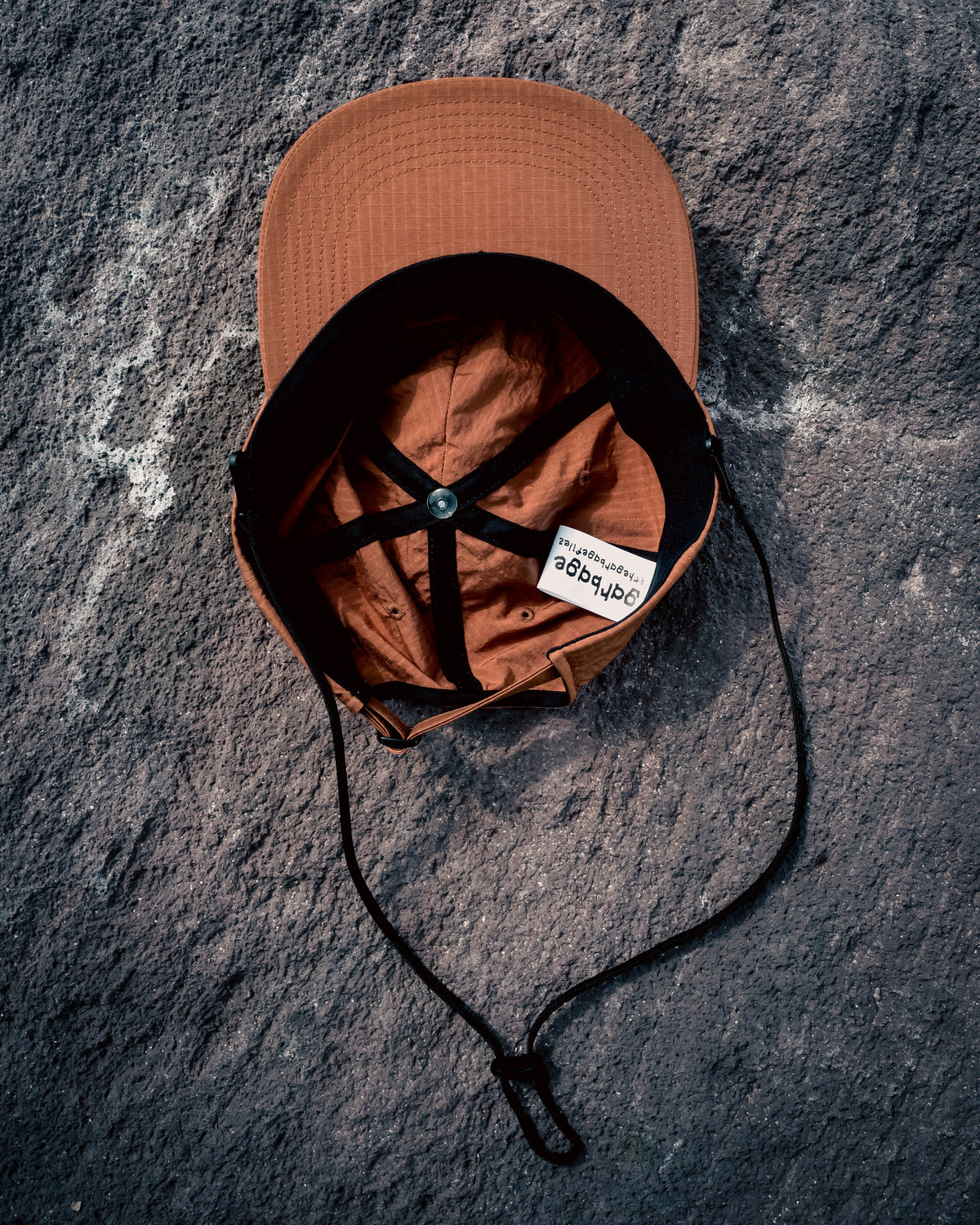 GB26FW-001 SOFT BRIM 6 PANEL CAP w/ CHIN STRAP (OFFLINE) ORANGE