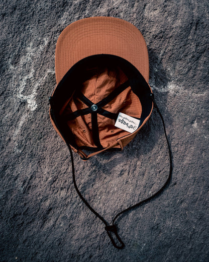 GB26FW-001 SOFT BRIM 6 PANEL CAP w/ CHIN STRAP (OFFLINE) ORANGE