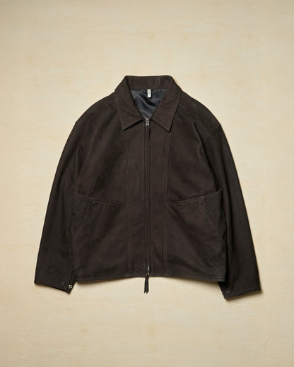 SH-82-C-NUBUCK-6 WORK JACKET BLACK
