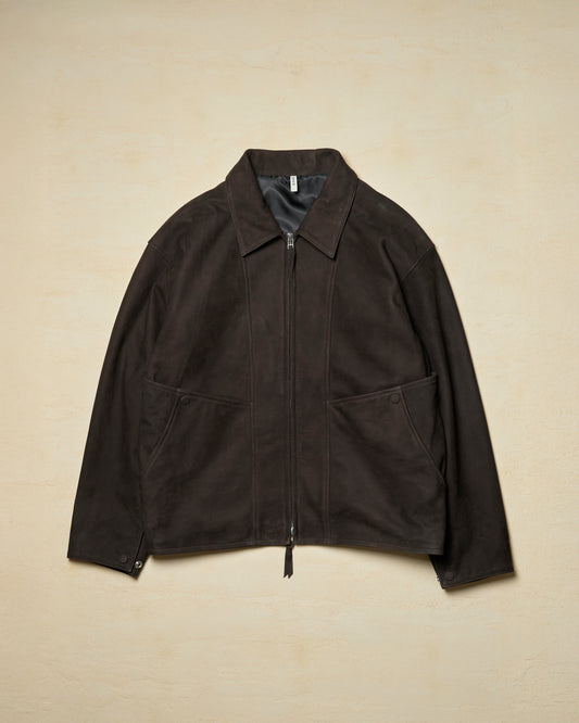 SH-82-C-NUBUCK-6 WORK JACKET BLACK