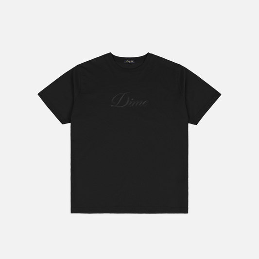 Cursive T-Shirt Heather Black